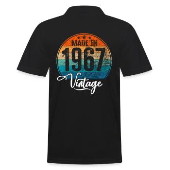 Millésime fabriqué en 1967 Année de naissance 1967 Anniversaire - Polo Homme - noir - Dos - Kai (181cm)