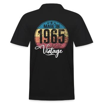 Millésime Fabriqué en 1965 Année de naissance 1965 Anniversaire - Polo Homme - noir - Dos - Kai (181cm)