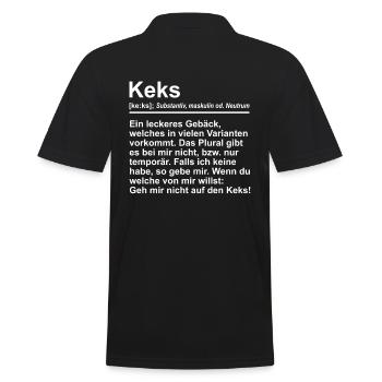 Keks Definition - Männer Poloshirt - Schwarz - Hinten - Kai (181cm)