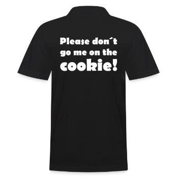 Dont go me on the cookie - Denglisch - Männer Poloshirt - Schwarz - Hinten - Kai (181cm)