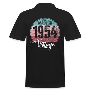 Millésime fabriqué en 1954 Année de naissance 1954 Anniversaire - Polo Homme - noir - Dos - Kai (181cm)
