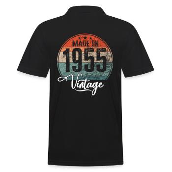 Millésime fabriqué en 1955 Année de naissance 1955 Anniversaire - Polo Homme - noir - Dos - Kai (181cm)