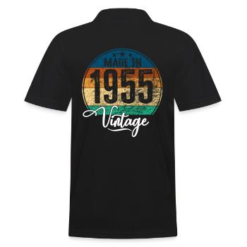 Millésime fabriqué en 1955 Année de naissance 1955 Anniversaire - Polo Homme - noir - Dos - Kai (181cm)