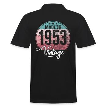 Millésime fabriqué en 1953 Année de naissance 1953 Anniversaire - Polo Homme - noir - Dos - Kai (181cm)