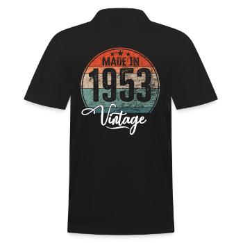 Millésime fabriqué en 1953 Année de naissance 1953 Anniversaire - Polo Homme - noir - Dos - Kai (181cm)