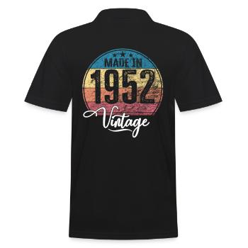 Vintage Fabriqué en 1952 Année de naissance 1952 Anniversaire - Polo Homme - noir - Dos - Kai (181cm)