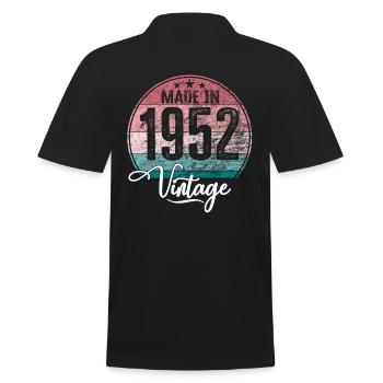 Millésime fabriqué en 1952 Année de naissance 1952 Anniversaire - Polo Homme - noir - Dos - Kai (181cm)