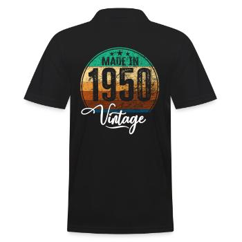 Millésime Fabriqué en 1950 Année de naissance 1950 Anniversaire - Polo Homme - noir - Dos - Kai (181cm)