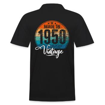 Millésime Fabriqué en 1950 Année de naissance 1950 Anniversaire - Polo Homme - noir - Dos - Kai (181cm)