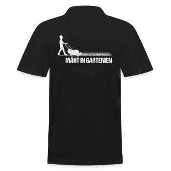Lustiger Garten Gärtner Spruch - Männer Poloshirt - Schwarz - Hinten - Kai (181cm)