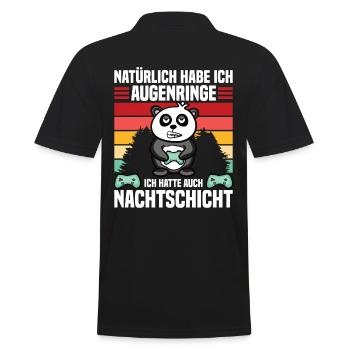 Lustiger Videospiele Spruch - Männer Poloshirt - Schwarz - Hinten - Kai (181cm)