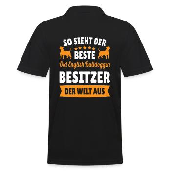 Beste Old English Bulldoggen Besitzer - Männer Poloshirt - Schwarz - Hinten - Kai (181cm)