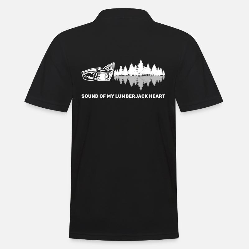 Förster Wald Motorsäge - Männer Poloshirt - Schwarz