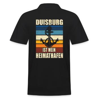 Ruhrgebiet Souvenir - Männer Poloshirt - Schwarz - Hinten - Kai (181cm)