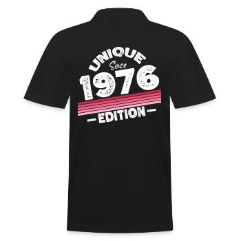 Unique depuis 1976 Edition Anniversaire Millésime 1976 - Polo Homme - noir - Dos - Kai (181cm)
