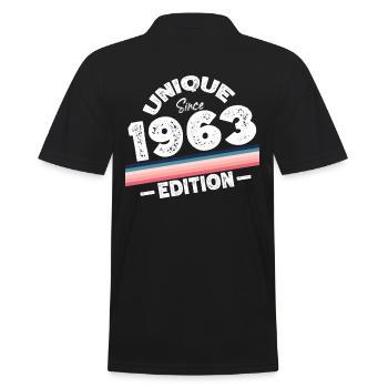 Unique depuis 1963 Edition Anniversaire Millésime 1963 - Polo Homme - noir - Dos - Kai (181cm)