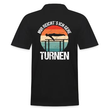 Kunstturnen Geräteturnen Barren - Männer Poloshirt - Schwarz - Hinten - Kai (181cm)