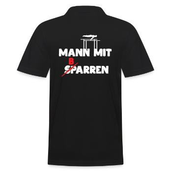 Kunstturnen Barrenturnen - Männer Poloshirt - Schwarz - Hinten - Kai (181cm)
