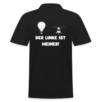 Gasballon Ballonpilot Lustiger Spruch - Männer Poloshirt - Schwarz - Hinten - Kai (181cm)