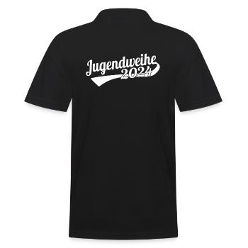 Jugendweihe 2024 - Männer Poloshirt - Schwarz - Hinten - Kai (181cm)