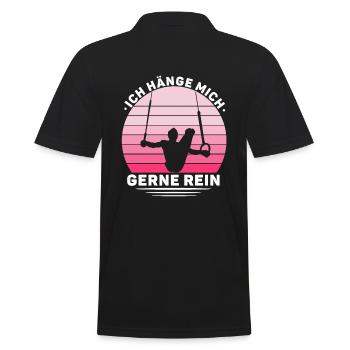 Geräteturnen Ringe Turnen - Männer Poloshirt - Schwarz - Hinten - Kai (181cm)