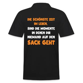 Lass mich in Ruhe - Männer Poloshirt - Schwarz - Hinten - Kai (181cm)