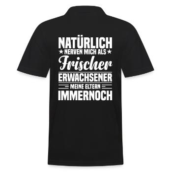 Erwachsen Werden Jugendweihe Ideen - Männer Poloshirt - Schwarz - Hinten - Kai (181cm)