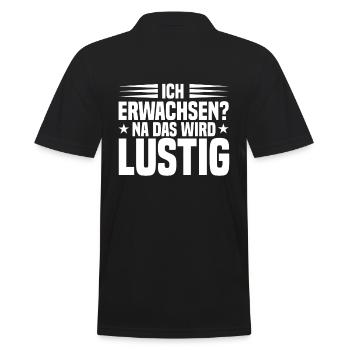 Jugendweihe Feier Erwachsen Werden - Männer Poloshirt - Schwarz - Hinten - Kai (181cm)