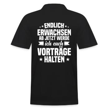 Jugendweihe Feier Jugendweihe Gästebuch - Männer Poloshirt - Schwarz - Hinten - Kai (181cm)