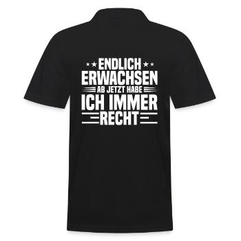 Erwachsen Werden Jugendweihe Gästebuch - Männer Poloshirt - Schwarz - Hinten - Kai (181cm)