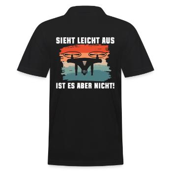 Drohnenpilot Drohnen Drohne - Männer Poloshirt - Schwarz - Hinten - Kai (181cm)