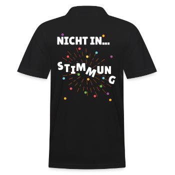 Nicht in Stimmung Kostümersatz Fastnacht - Männer Poloshirt - Schwarz - Hinten - Kai (181cm)