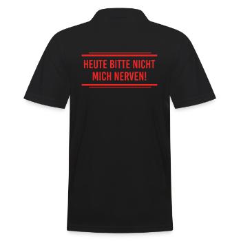 Nicht nerven Lustiger Spruch - Männer Poloshirt - Schwarz - Hinten - Kai (181cm)