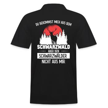 Schwarzwälder in mir Schwarzwald - Männer Poloshirt - Schwarz - Hinten - Kai (181cm)