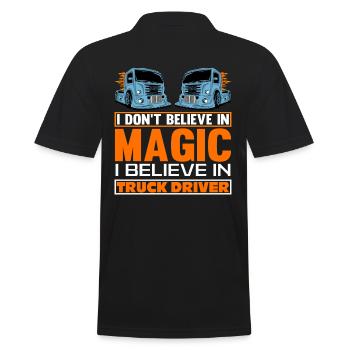 LKW Fahrer Spruch- LKW Fahrer Geschenke Tshirt - Männer Poloshirt - Schwarz - Hinten - Kai (181cm)