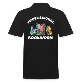 Rat de bibliothèque professionnel - Amoureux des livres - Polo Homme - noir - Dos - Kai (181cm)