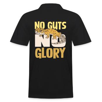 No Guts No Glory Gecko Adventure - Men's Polo Shirt - black - Back - Kai (181cm)