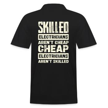 Les électriciens expérimentés ne sont pas bon marché - Polo Homme - noir - Dos - Kai (181cm)