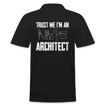 Trust me, I'm an architect - Men's Polo Shirt - black - Back - Kai (181cm)