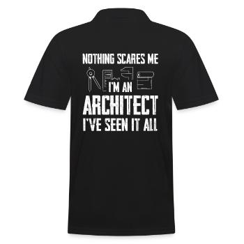 Rien ne me choque : je suis architecte - Polo Homme - noir - Dos - Kai (181cm)