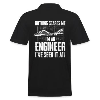 Graphique Engineer Nothing Scares Me - Polo Homme - noir - Dos - Kai (181cm)