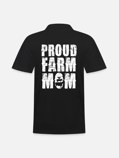Proud Farm Mama Statement - Men's Polo Shirt - black