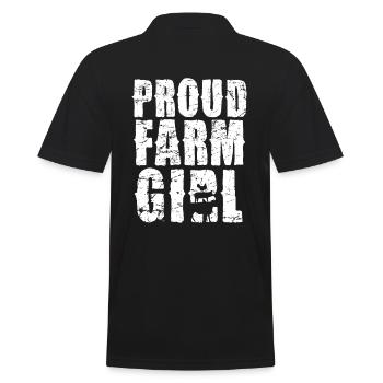 Fière femme d’agriculteur Vie à la campagne Force - Polo Homme - noir - Dos - Kai (181cm)