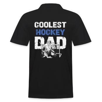 Coolest hockey dad design - Men's Polo Shirt - black - Back - Kai (181cm)