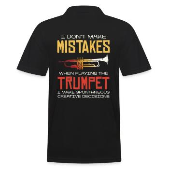 No mistakes when playing the trumpet creatives - Men's Polo Shirt - black - Back - Kai (181cm)