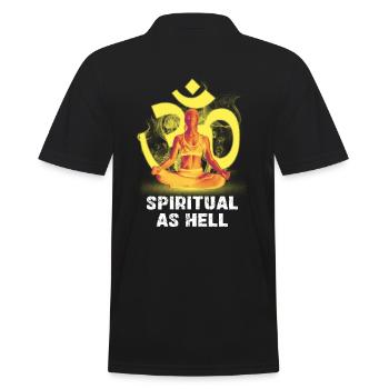 Spiritualité : Om Meditation Art - Polo Homme - noir - Dos - Kai (181cm)