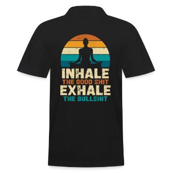 in the good, out the nonsense - Men's Polo Shirt - black - Back - Kai (181cm)