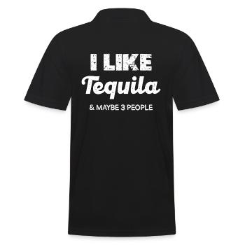 J’adore la tequila et peut-être 3 personnes - Polo Homme - noir - Dos - Kai (181cm)