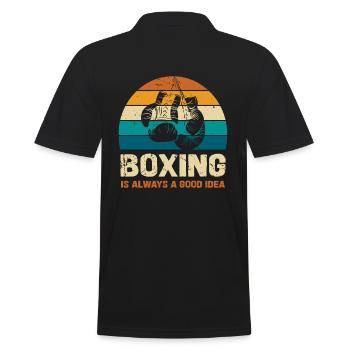 La boxe est toujours une bonne idée - Polo Homme - noir - Dos - Kai (181cm)