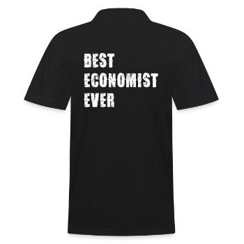 Best economist of all time - Men's Polo Shirt - black - Back - Kai (181cm)